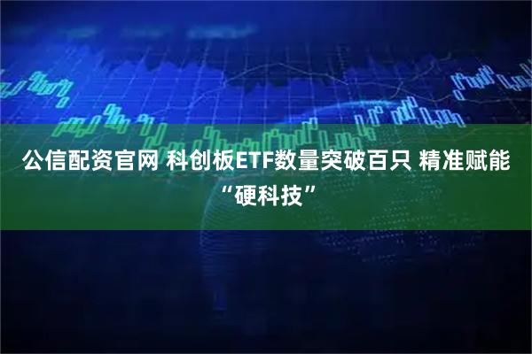 公信配资官网 科创板ETF数量突破百只 精准赋能“硬科技”